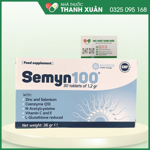 Semyn 100 - Hỗ trợ tăng cường sức khỏe sinh sản cho nam giới